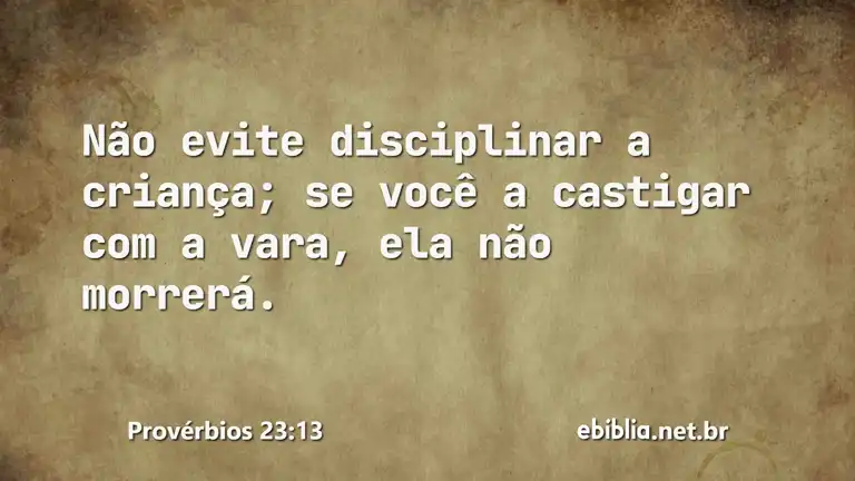 Provérbios 23:13