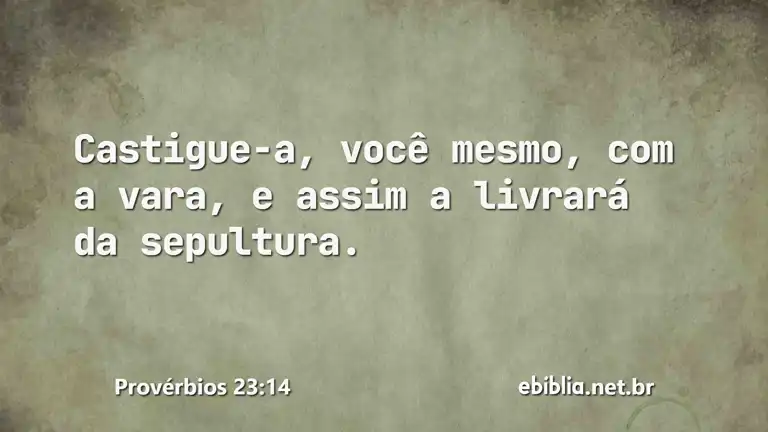 Provérbios 23:14