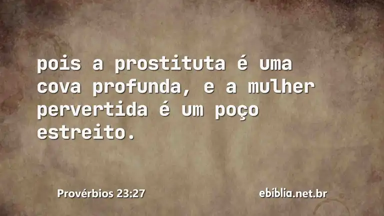 Provérbios 23:27