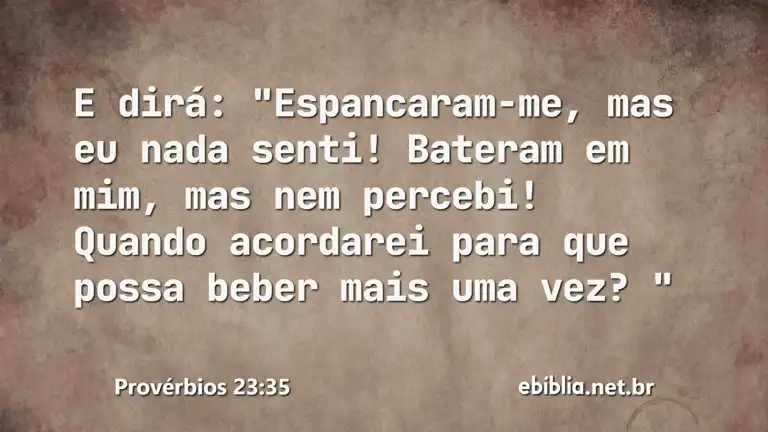 Provérbios 23:35