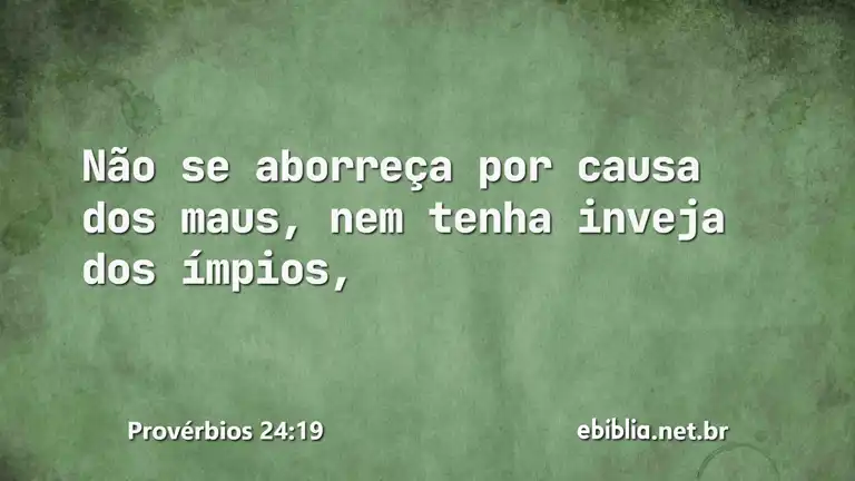 Provérbios 24:19