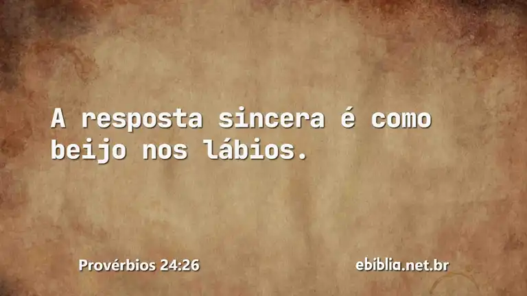 Provérbios 24:26