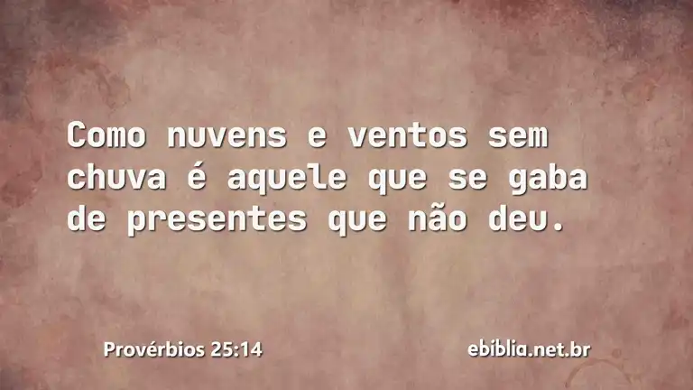 Provérbios 25:14