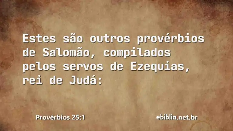 Provérbios 25:1