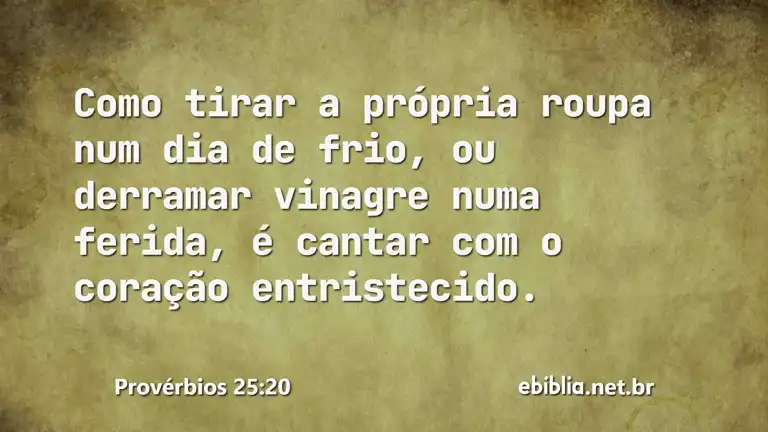 Provérbios 25:20