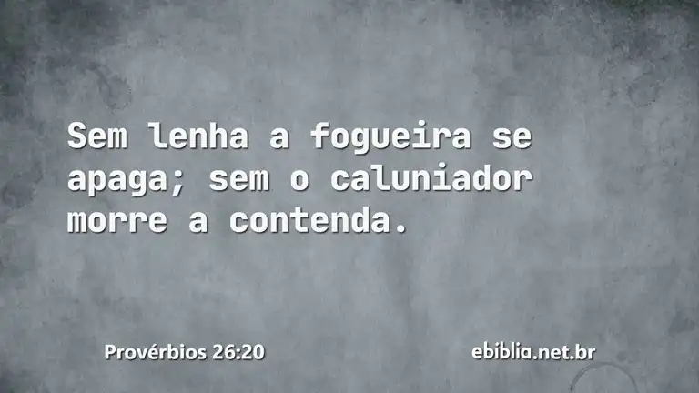 Provérbios 26:20