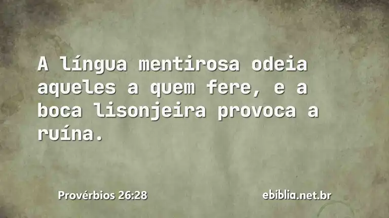 Provérbios 26:28