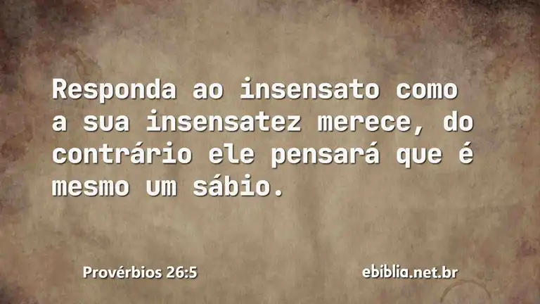 Provérbios 26:5