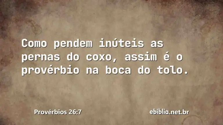 Provérbios 26:7