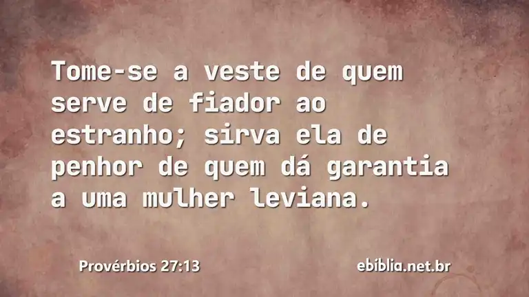 Provérbios 27:13