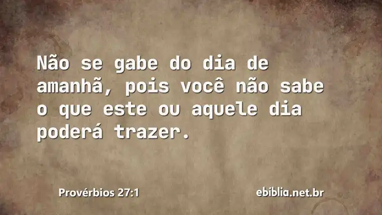 Provérbios 27:1