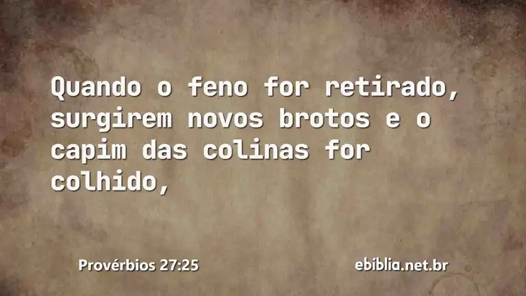 Provérbios 27:25