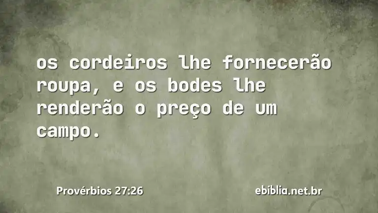 Provérbios 27:26