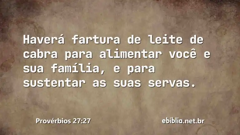 Provérbios 27:27