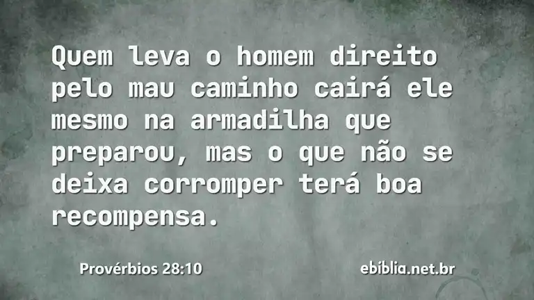 Provérbios 28:10