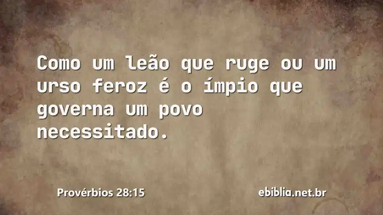 Provérbios 28:15