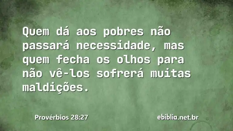 Provérbios 28:27