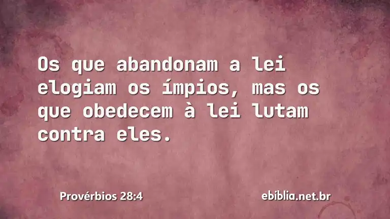 Provérbios 28:4