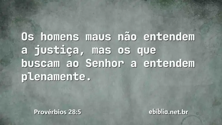 Provérbios 28:5