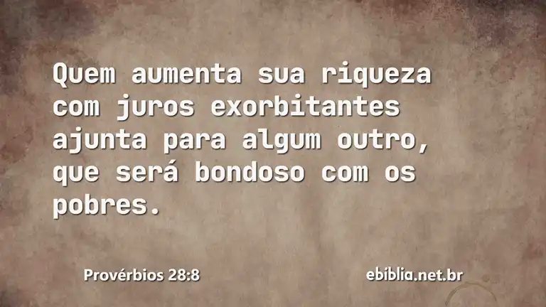 Provérbios 28:8