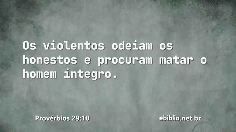 Provérbios 29:10