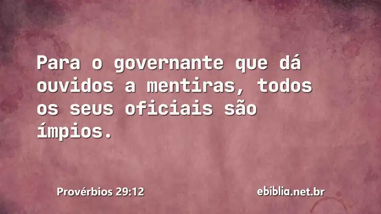 Provérbios 29:12