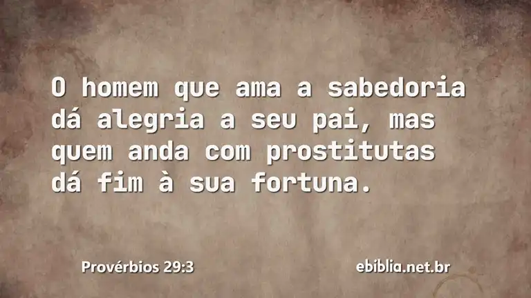 Provérbios 29:3