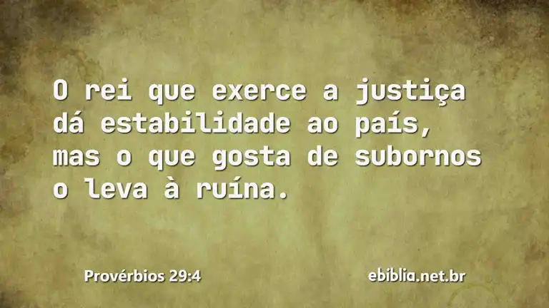 Provérbios 29:4