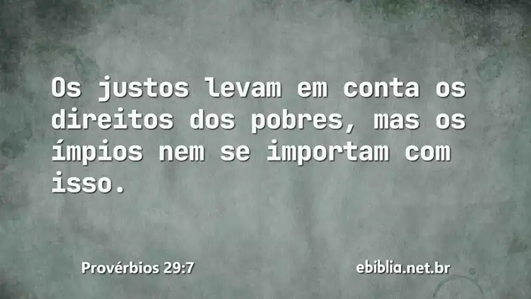 Provérbios 29:7