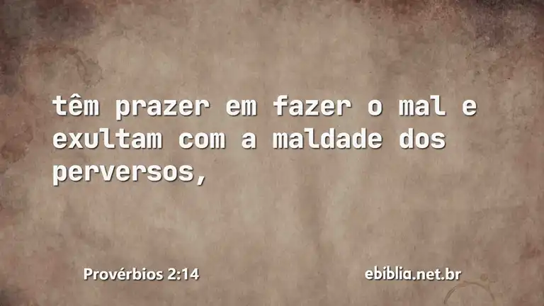 Provérbios 2:14