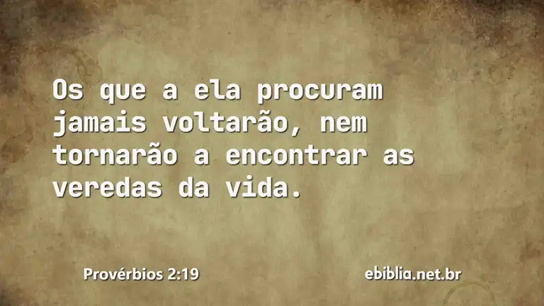 Provérbios 2:19