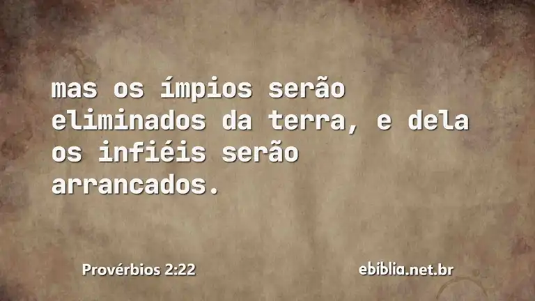 Provérbios 2:22