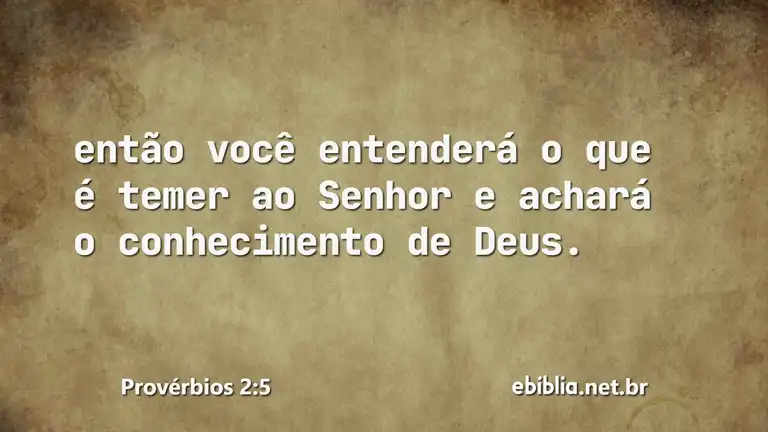 Provérbios 2:5