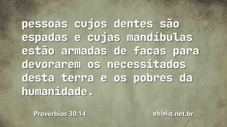 Provérbios 30:14