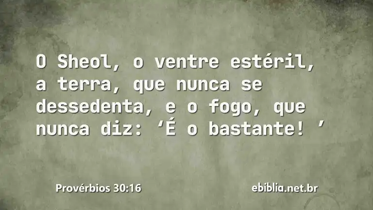 Provérbios 30:16