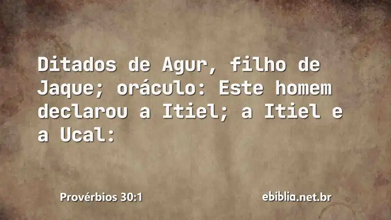 Provérbios 30:1