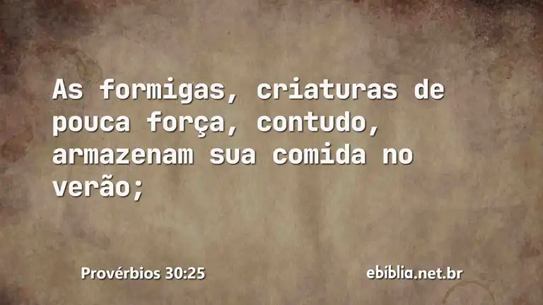 Provérbios 30:25