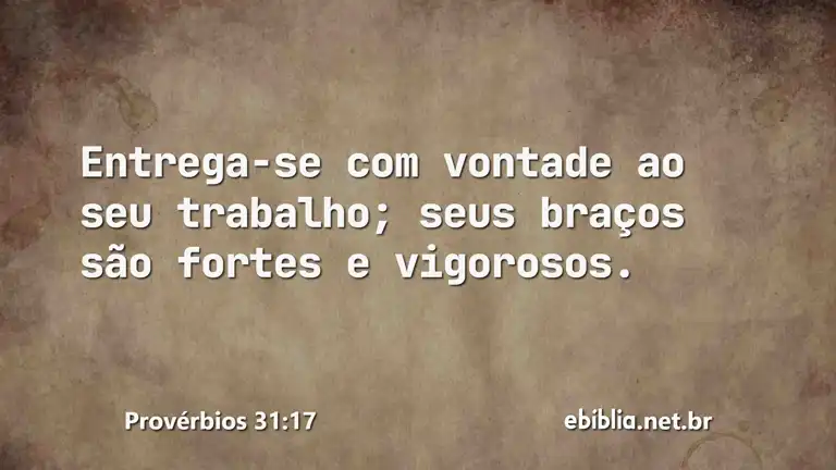 Provérbios 31:17