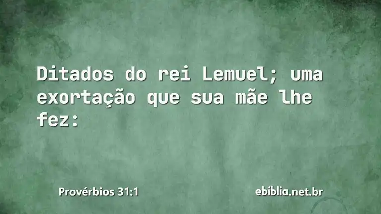 Provérbios 31:1