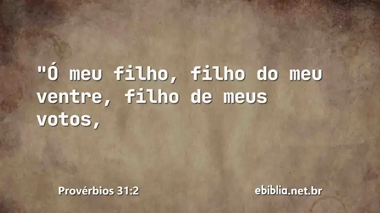 Provérbios 31:2