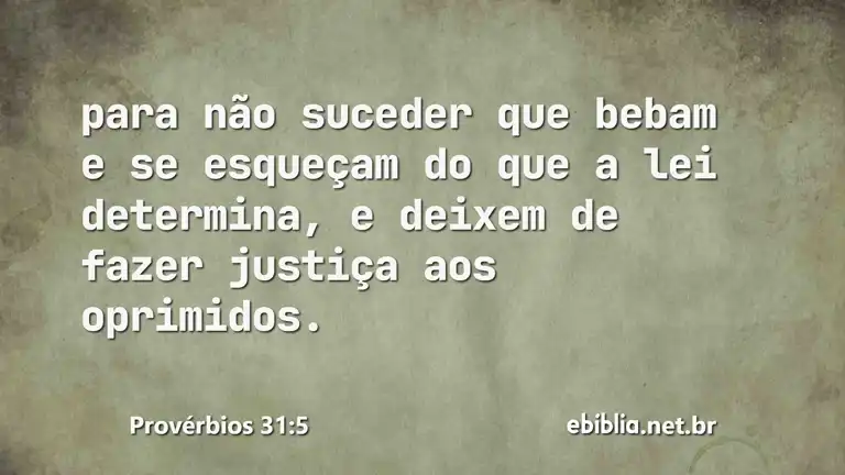 Provérbios 31:5