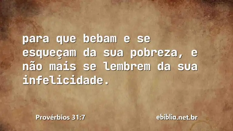 Provérbios 31:7