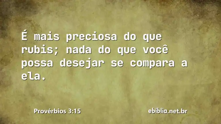 Provérbios 3:15