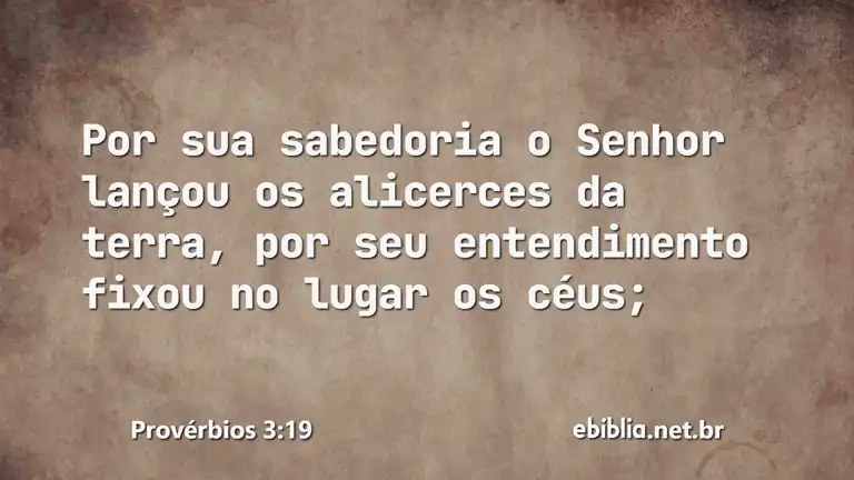 Provérbios 3:19