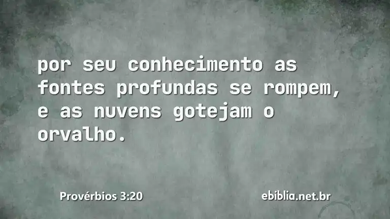 Provérbios 3:20