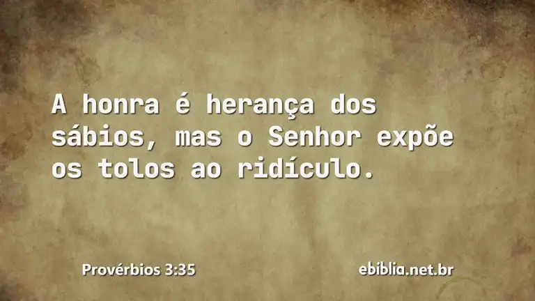 Provérbios 3:35