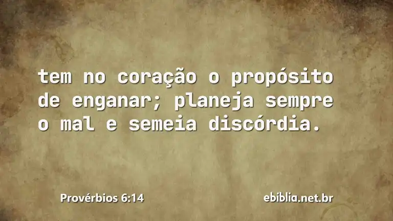 Provérbios 6:14