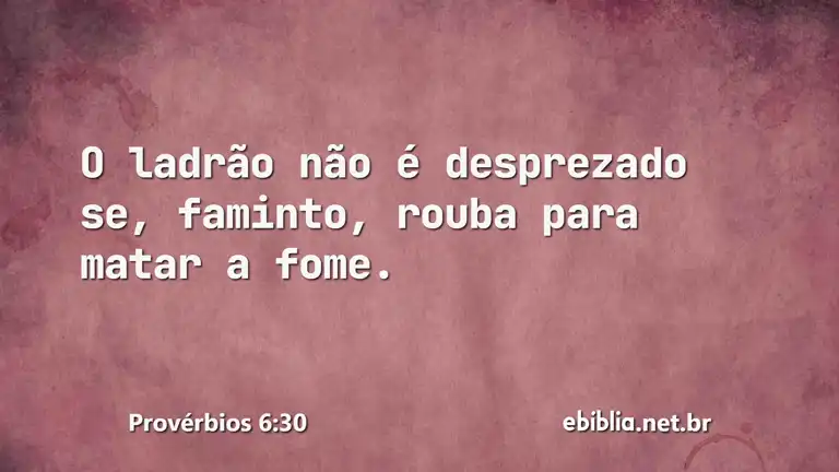 Provérbios 6:30