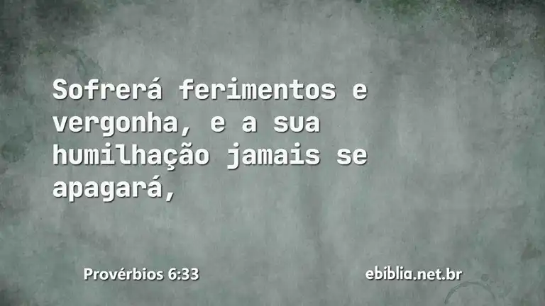 Provérbios 6:33