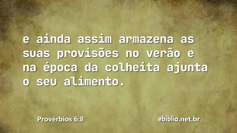 Provérbios 6:8